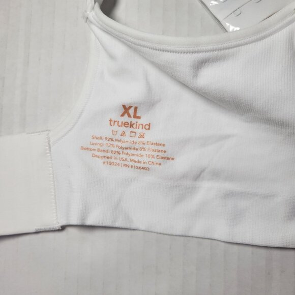 Truekind White Everyday Comfort Straps Wireless Shaping Bra #10024 Size XL - Picture 4 of 4